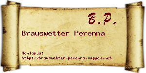 Brauswetter Perenna névjegykártya